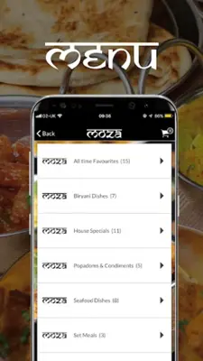 Moza Indian Restaurant android App screenshot 4